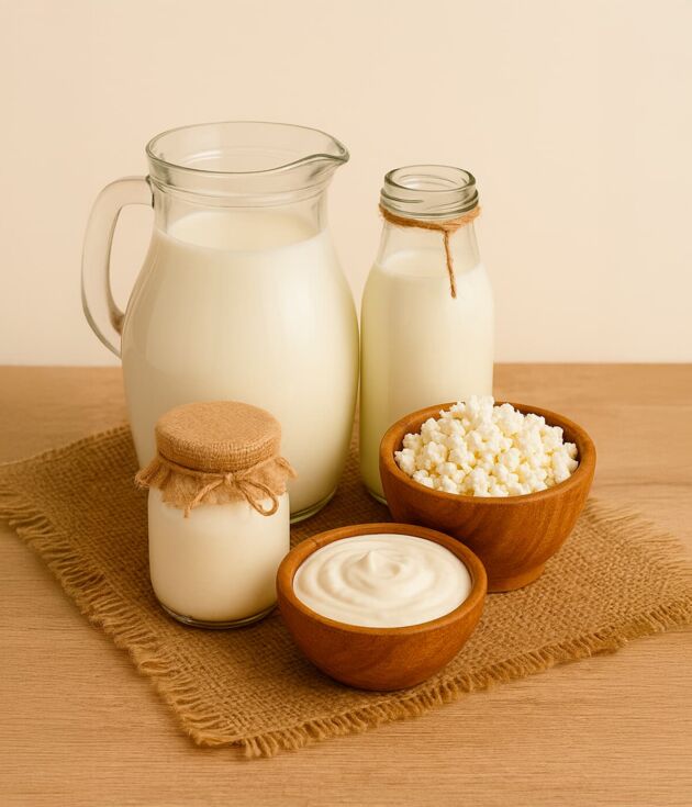 Rustic canned dairy jar